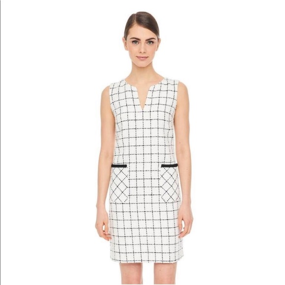 NWT Karl Largerfield black strip dress sz2 - Picture 1 of 5